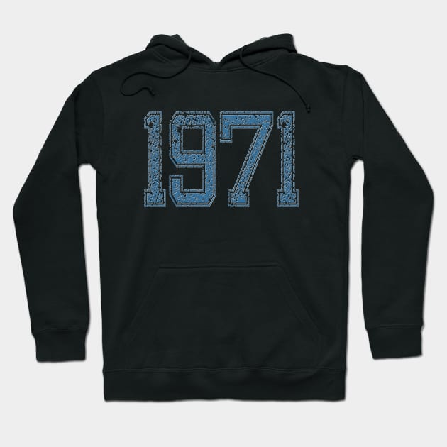 1971 Vintage Year Design Clothing Hoodie by RuftupDesigns